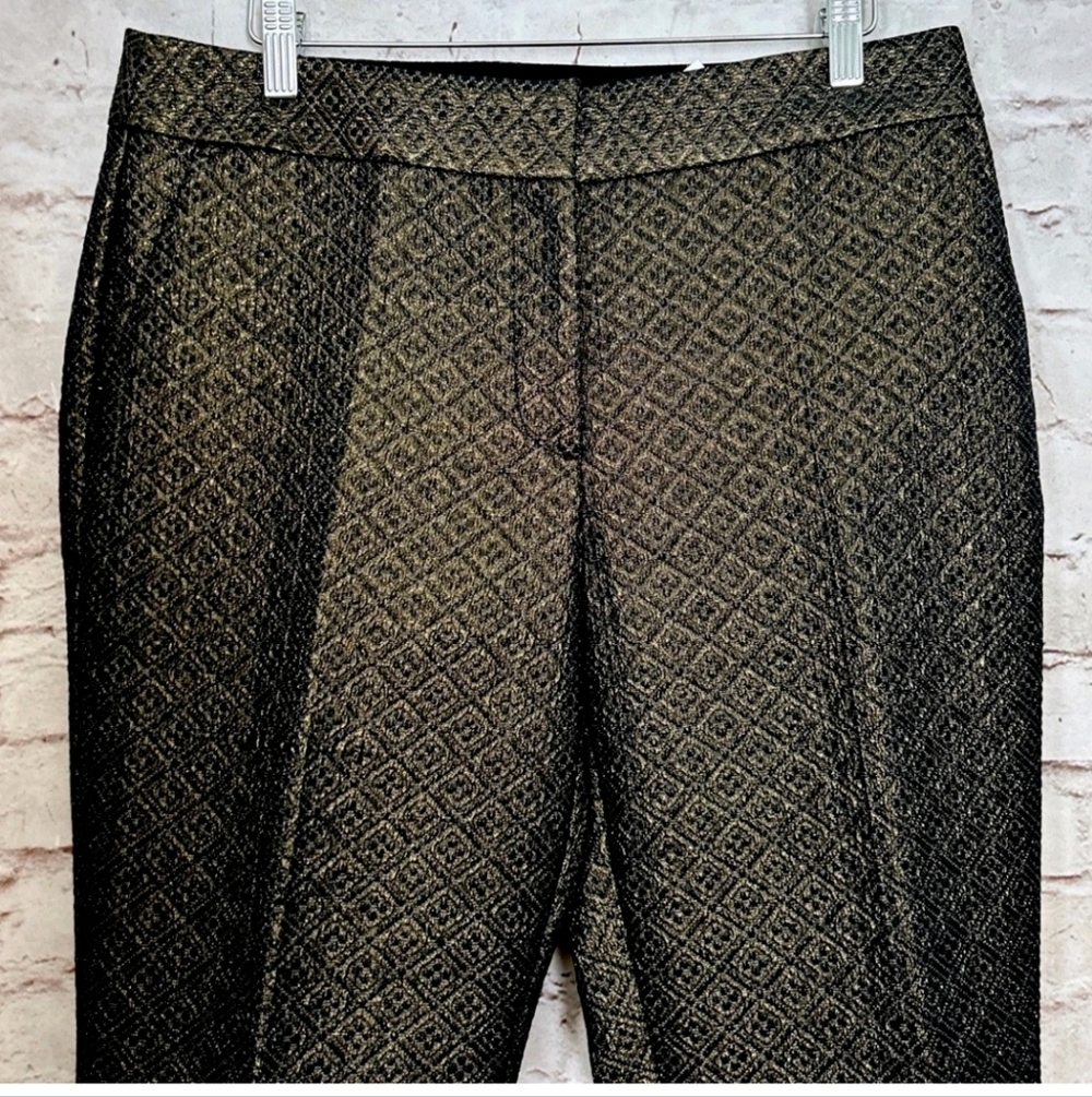 Ann Taylor LOFT Pants 8 Marisa Metallic Brocade Jacquard Pencil Ankle NWOT. - Picture 12 of 12